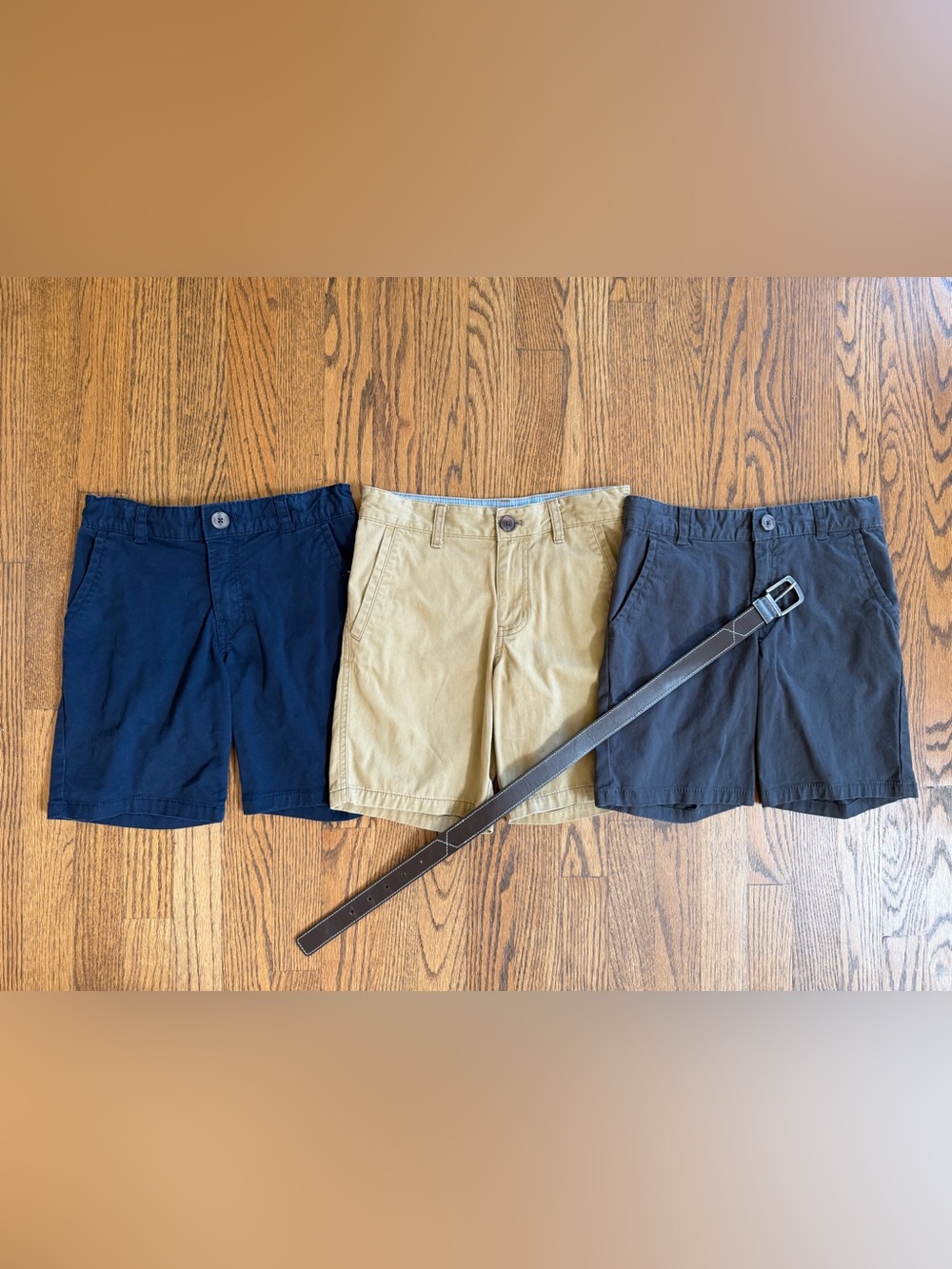 Size 8 Boys Shorts Bundle (bundle of 3 pairs) and Reversible Belt